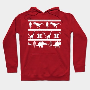 Dinosaur Fair Isle Pattern (Red) Hoodie